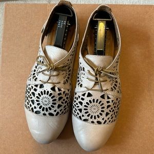 Cut out leather oxfords